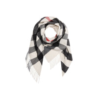 NATURAL WHITE Bandana Burberry en cachemire à motif check