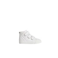 OPTIC WHITE Sneakers montantes en cuir matelassé