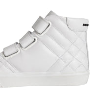 OPTIC WHITE Sneakers montantes en cuir matelassé