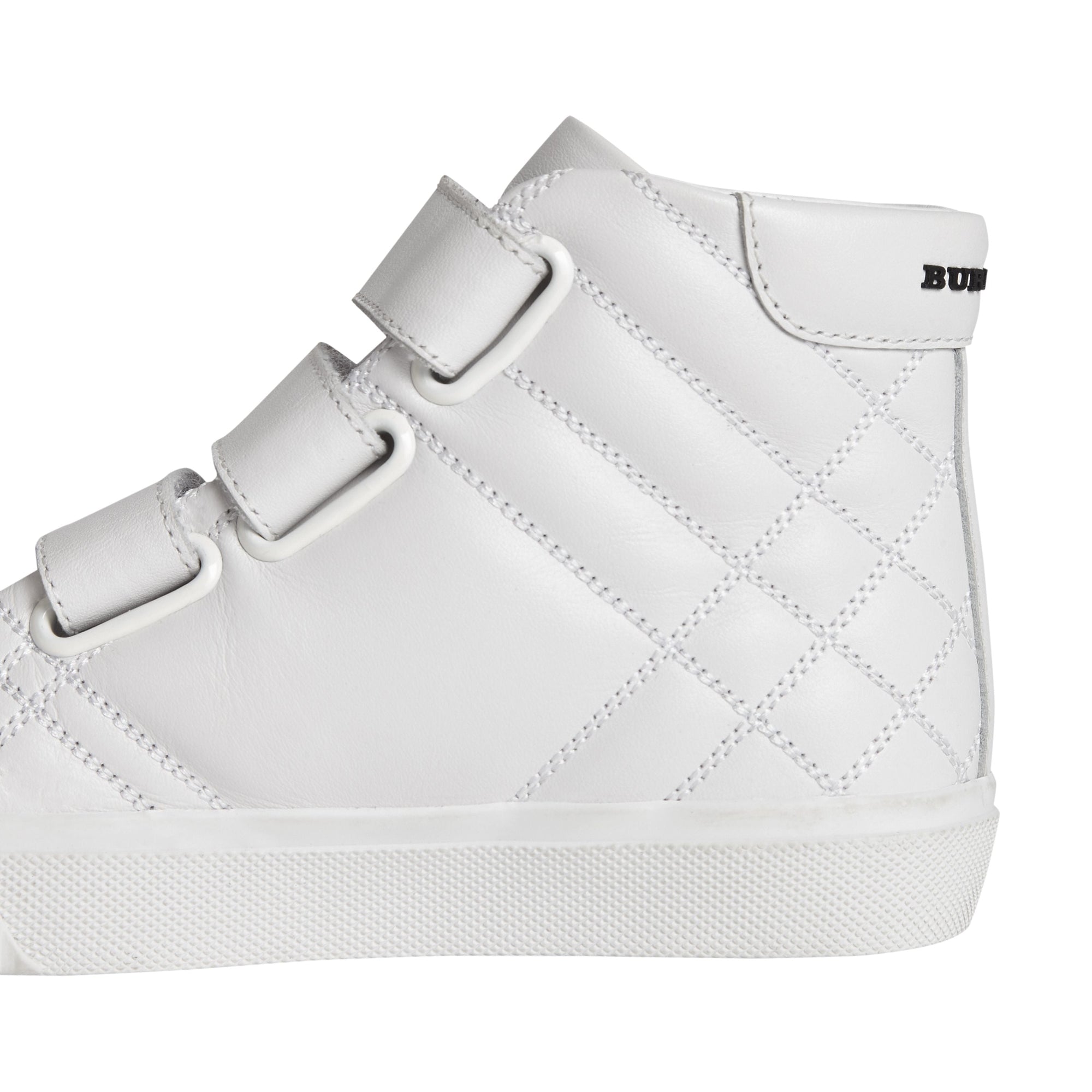OPTIC WHITE Sneakers montantes en cuir matelassé