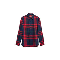 INK BLUE Chemise en flanelle de coton à motif check