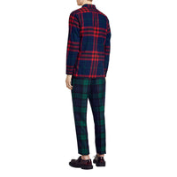 INK BLUE Chemise en flanelle de coton à motif check