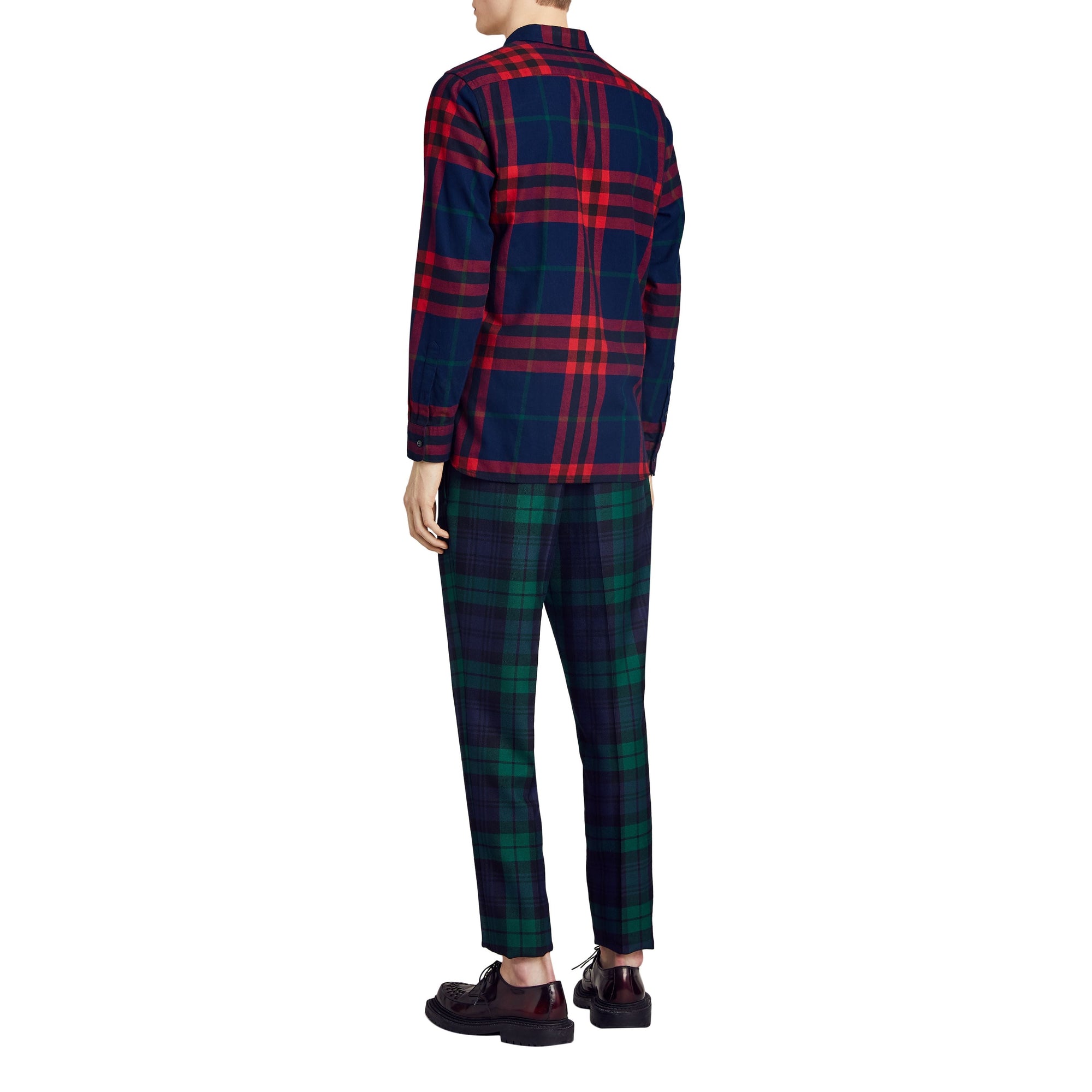 INK BLUE Chemise en flanelle de coton à motif check