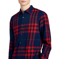 INK BLUE Chemise en flanelle de coton à motif check