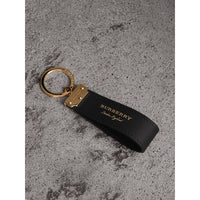 BLACK Porte-clés en cuir trench