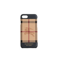 BLACK Étui pour iPhone 7 en cuir et à motif Haymarket check