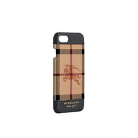 BLACK Étui pour iPhone 7 en cuir et à motif Haymarket check