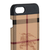 BLACK Étui pour iPhone 7 en cuir et à motif Haymarket check