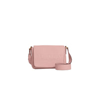 PALE ASH ROSE Petit sac Messenger en cuir estampé