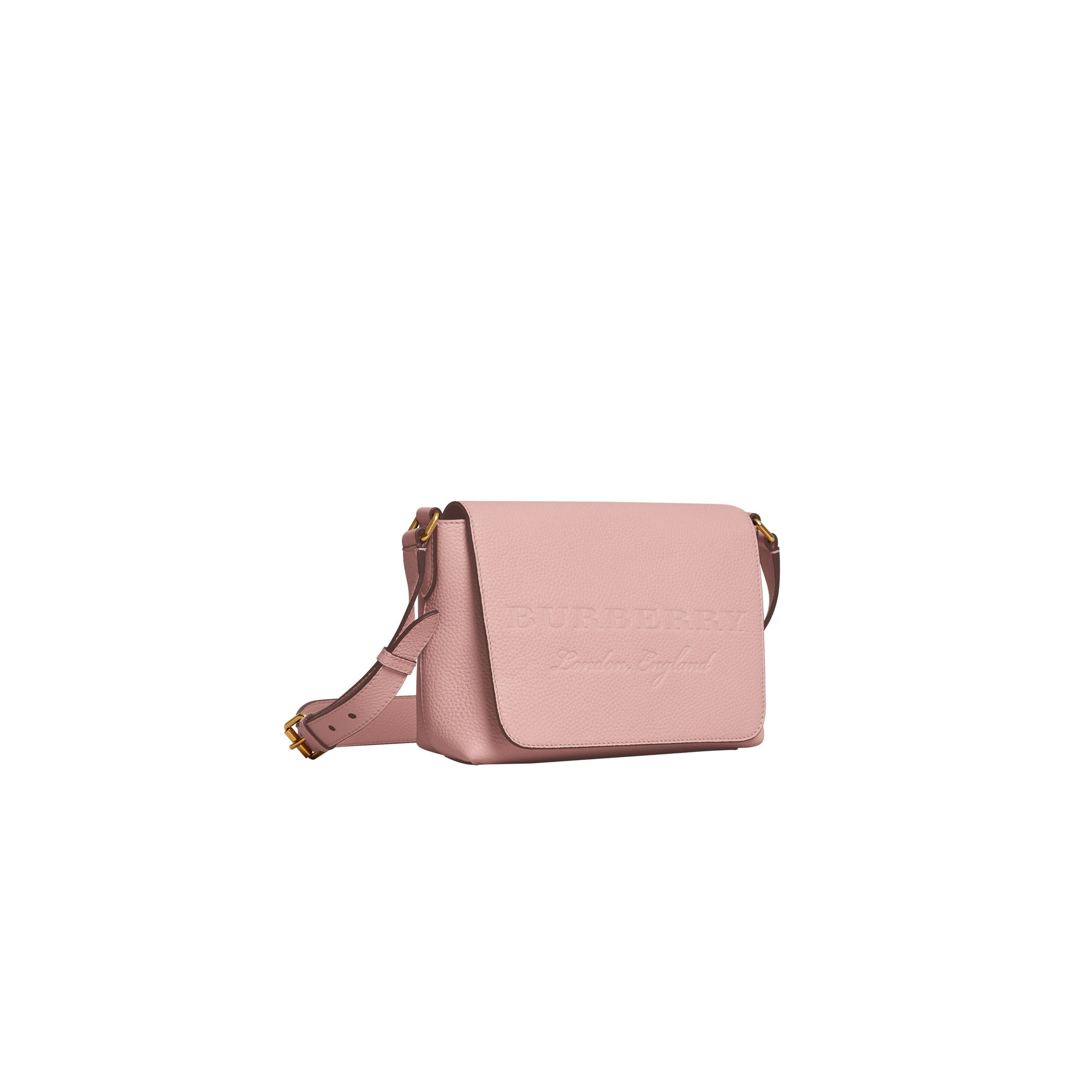 PALE ASH ROSE Petit sac Messenger en cuir estampé