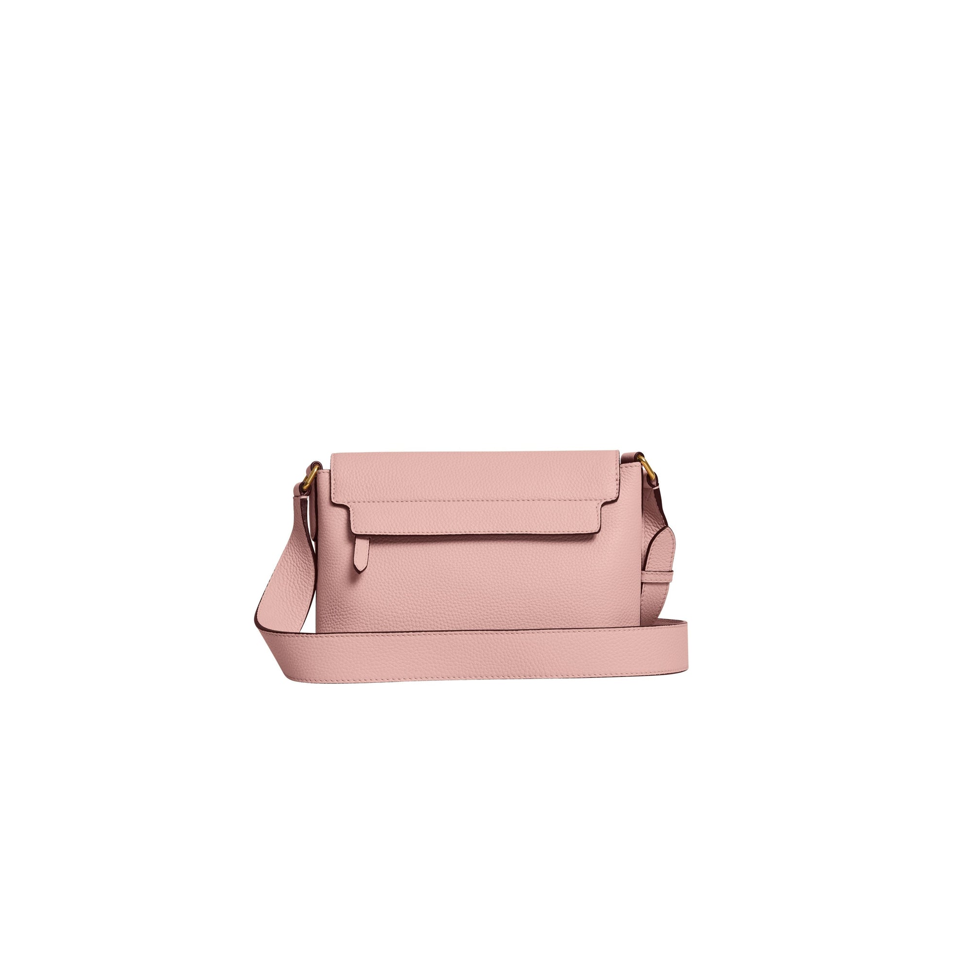 PALE ASH ROSE Petit sac Messenger en cuir estampé