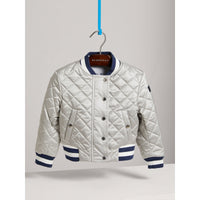 SILVER Bomber en satin matelassé à rayures