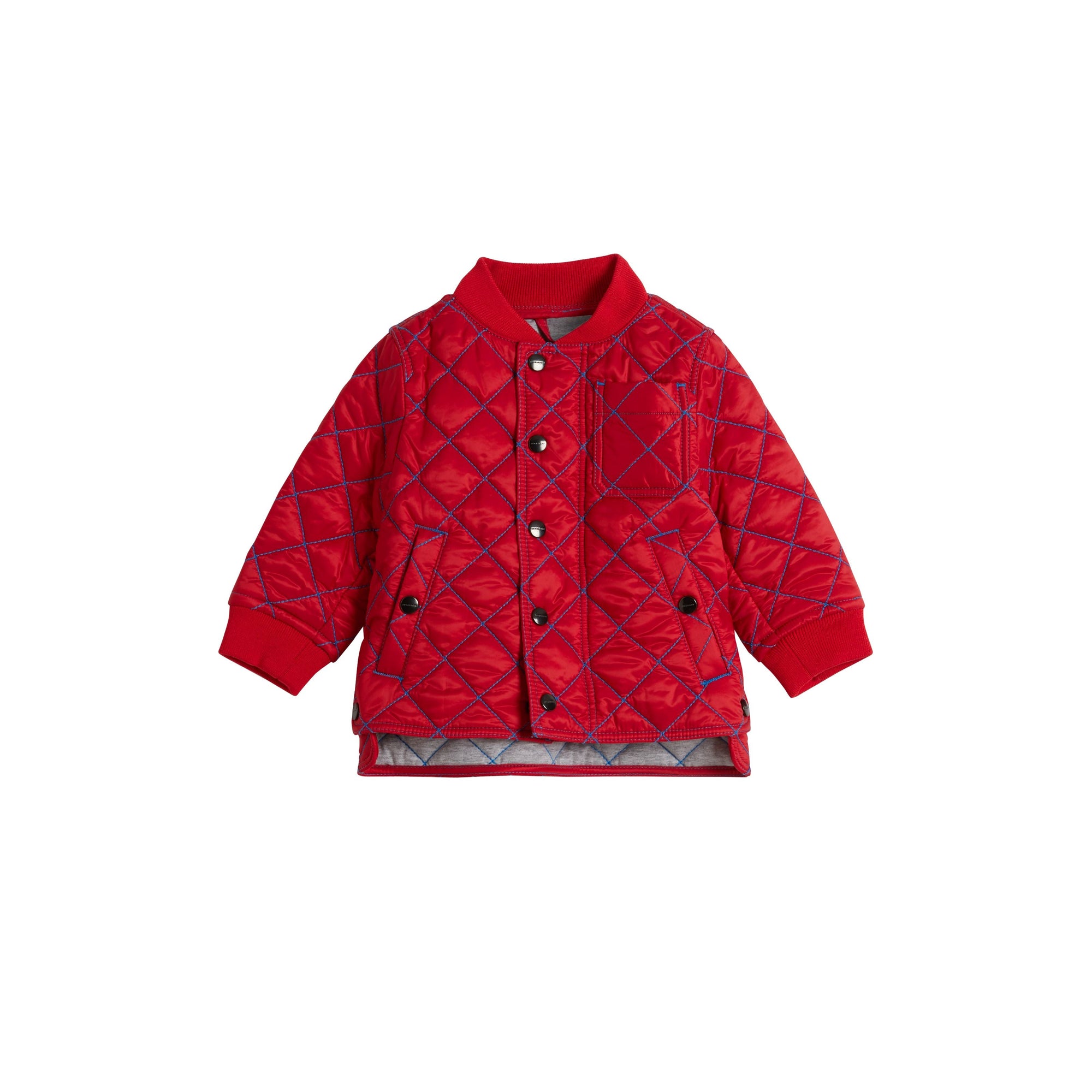 BRIGHT ORANGE RED Veste matelassée avec surpiqûres