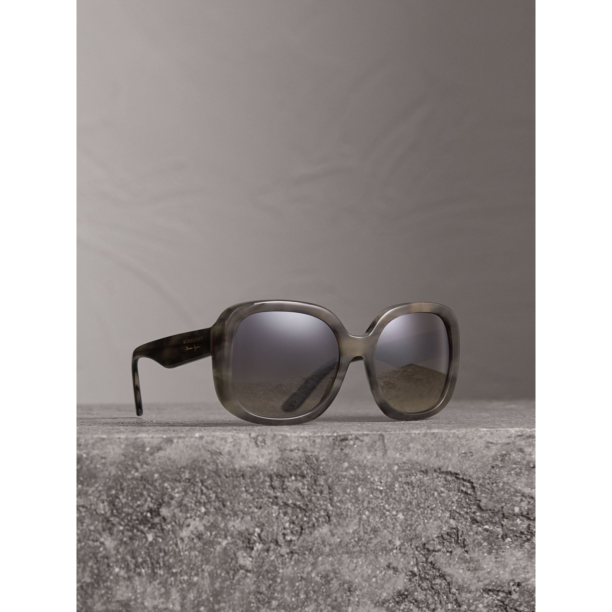 Lunettes de soleil à monture carrée - Gris