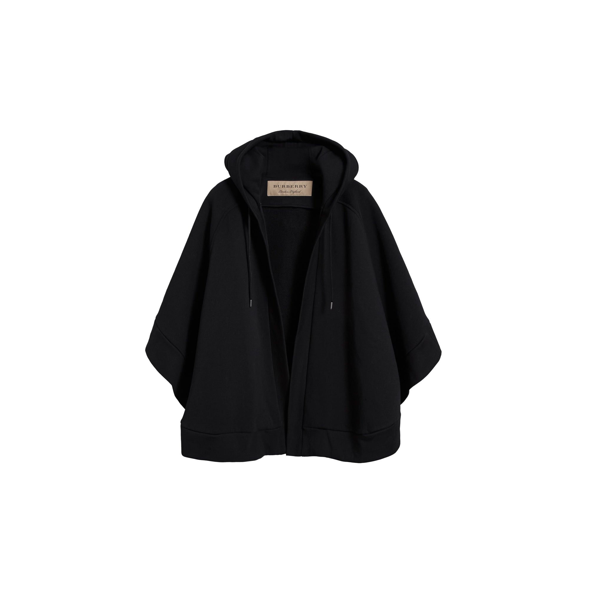BLACK Cape à capuche en jersey brodé
