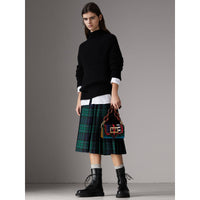 Sac The Patchwork en cuir exotique et maille de laine - Multicolore