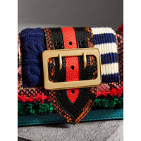 Sac The Patchwork en cuir exotique et maille de laine - Multicolore