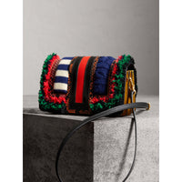 Sac The Patchwork en cuir exotique et maille de laine - Multicolore