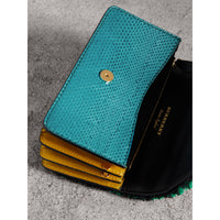 Sac The Patchwork en cuir exotique et maille de laine - Multicolore