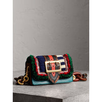 Sac The Patchwork en cuir exotique et maille de laine - Multicolore