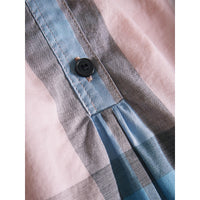 ICE PINK Chemise en coton à motif check avec fronces