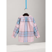 ICE PINK Chemise en coton à motif check avec fronces