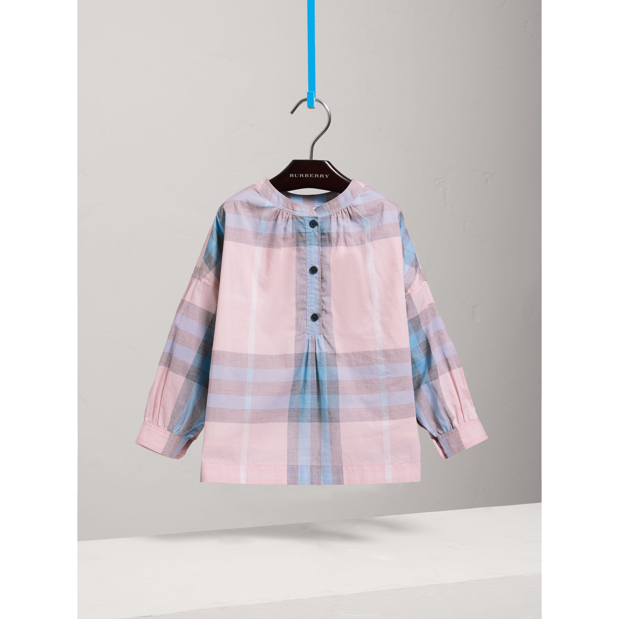 ICE PINK Chemise en coton à motif check avec fronces