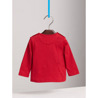 MILITARY RED Haut en coton à manches longues avec poche à motif check
