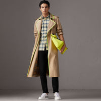 CHALK YELLOW Chemise en coton à manches courtes avec motif check