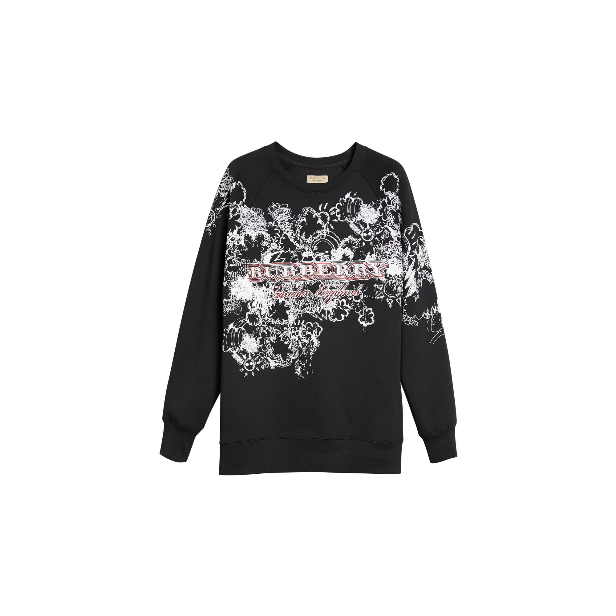 BLACK Sweat-shirt en jersey à imprimé Doodle