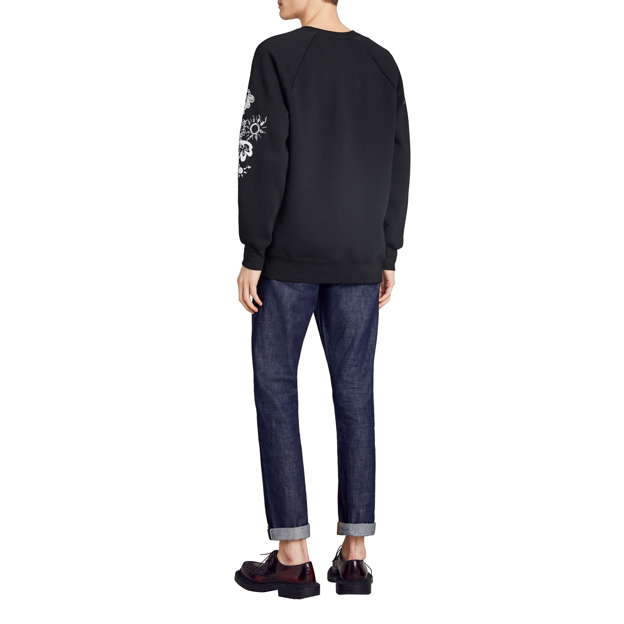 BLACK Sweat-shirt en jersey à imprimé Doodle
