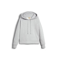 PALE GREY MELANGE Sweat-shirt en jersey molletonné avec capuche brodée