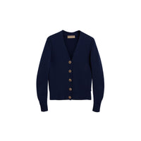 NAVY Cardigan en cachemire avec boutons à motif d'oiseau