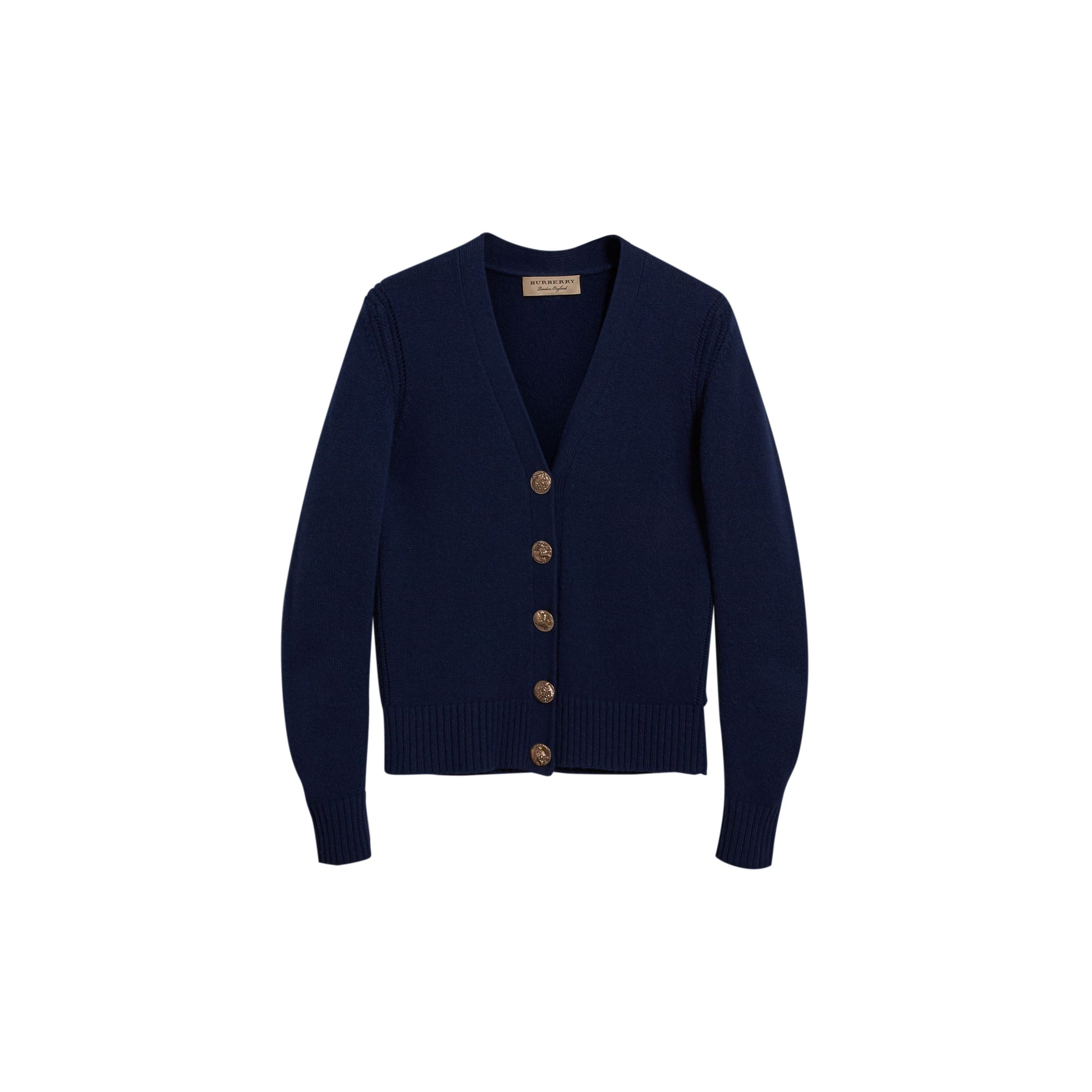 NAVY Cardigan en cachemire avec boutons à motif d'oiseau
