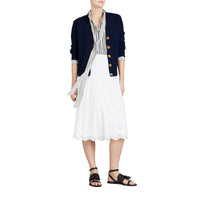 NAVY Cardigan en cachemire avec boutons à motif d'oiseau