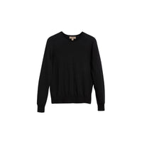 BLACK Pull en laine mérinos avec détails check