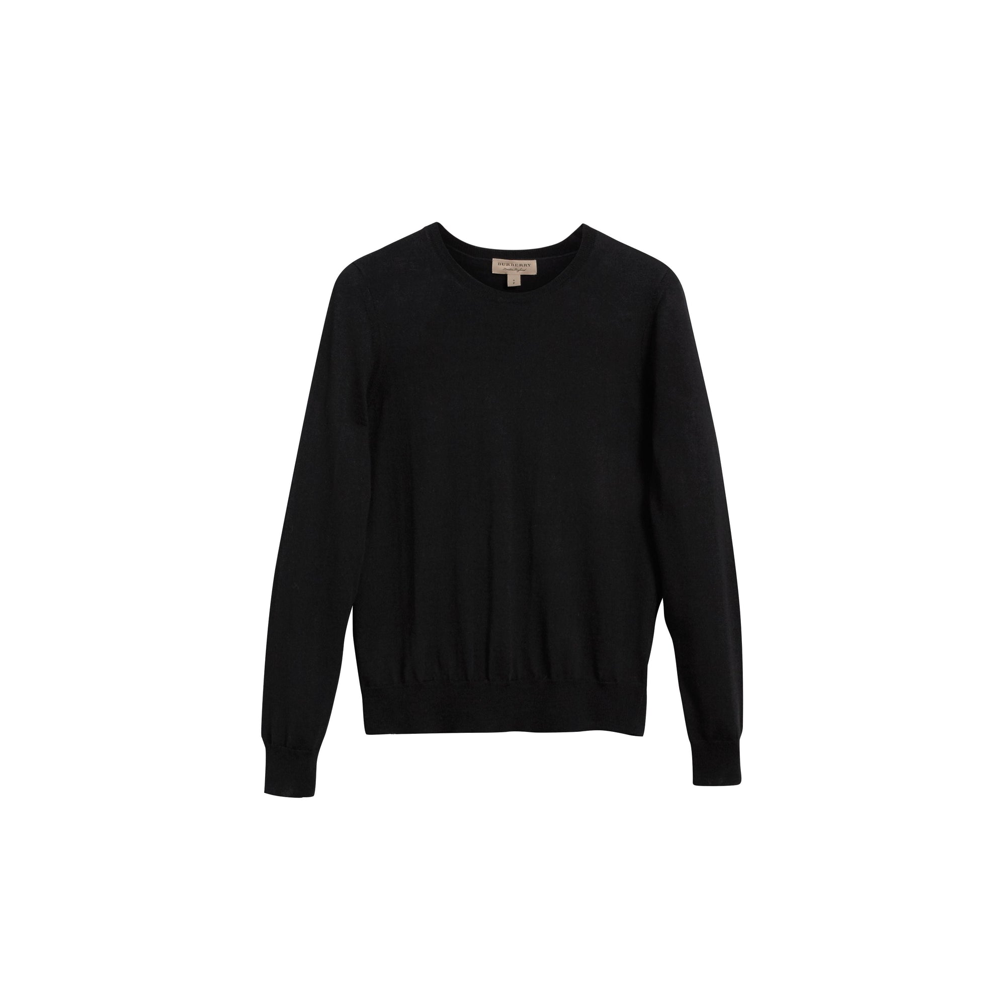 BLACK Pull en laine mérinos avec détails check