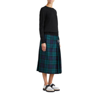 BLACK Pull en laine mérinos avec détails check