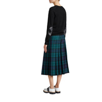 BLACK Pull en laine mérinos avec détails check