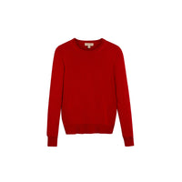 PARADE RED Pull en laine mérinos avec détails check