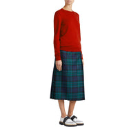 PARADE RED Pull en laine mérinos avec détails check