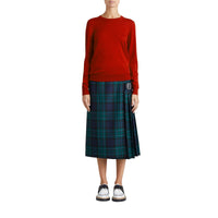 PARADE RED Pull en laine mérinos avec détails check