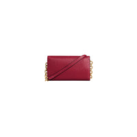PARADE RED/MULTI Portefeuille en cuir avec surpiqûres et bretelle amovible