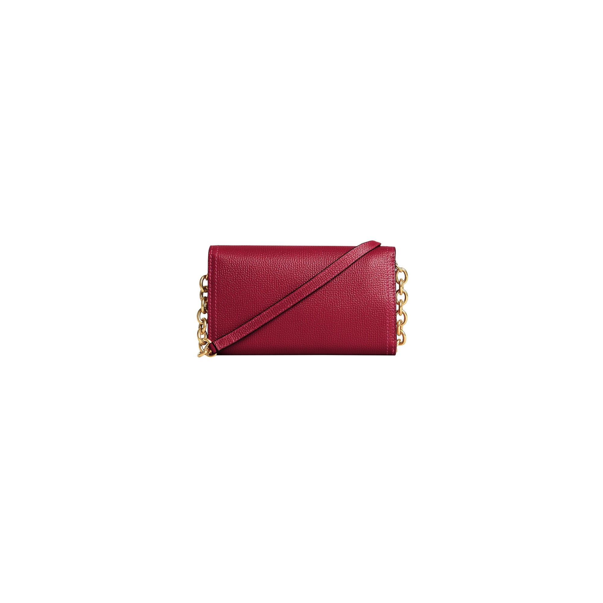 PARADE RED/MULTI Portefeuille en cuir avec surpiqûres et bretelle amovible