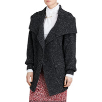 BLACK Cardigan oversize en laine et cachemire mélangés