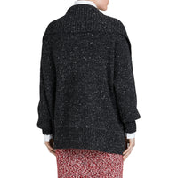 BLACK Cardigan oversize en laine et cachemire mélangés