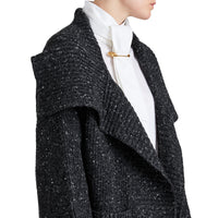 BLACK Cardigan oversize en laine et cachemire mélangés
