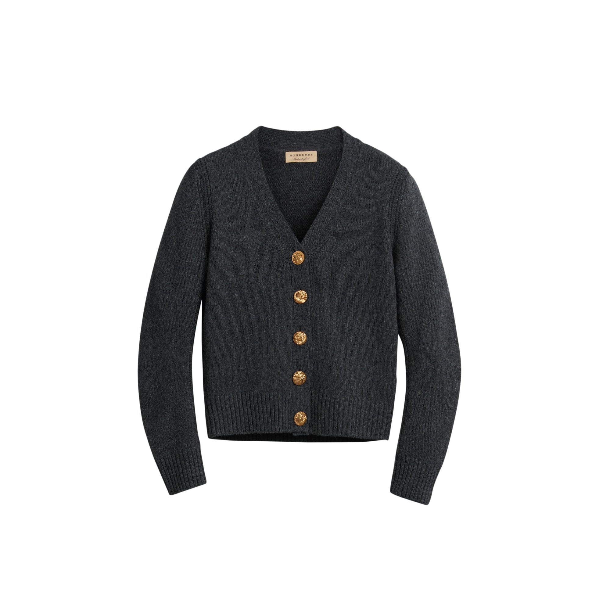 CHARCOAL Cardigan en cachemire avec boutons à motif d'oiseau