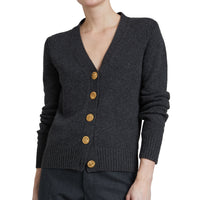 CHARCOAL Cardigan en cachemire avec boutons à motif d'oiseau