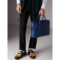 Attaché-case en cuir london - Bleu profond